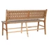 Kép 6/7 - Pad teakfa, bőr 140x59x89 cm bézs