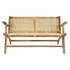 Kép 2/7 - Pad teakfa, rattan 120x76x68 cm barna, natúr