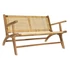Kép 6/7 - Pad teakfa, rattan 120x76x68 cm barna, natúr