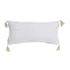 Kép 5/5 - Párna bojtos narancs pamut 60x10x30 cm narancssárga, bézs