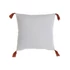 Kép 5/5 - Párna bojtos poliészter 45x45 cm fehér, fekete 2 féle