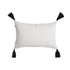 Kép 4/7 - Párna hímzett pamut 50x15x30 cm fehér, fekete
