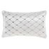 Kép 2/4 - Párna rombusz bársony, poliészter 50x10x30 cm fehér, szürke