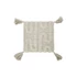 Kép 2/4 - Párnahuzat bojtos pamut 45x3x45 cm bézs