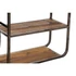 Kép 4/5 - Polc fa, fém, üveg 73x19x50 cm sötétbarna, fekete