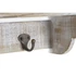 Kép 3/4 - Polc falra akasztóval fa 60x12x23 cm barna, fehér