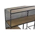 Kép 3/6 - Polc falra fém, mdf 100x24x90 cm natúr, fekete