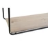 Kép 4/5 - Polc falra tükör fém, üveg, mdf 60x17x80 cm fekete, natúr