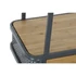 Kép 4/7 - Polc fém, üveg, fa 80x40x121 cm barna, sötétszürke