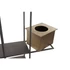 Kép 3/4 - Polc kaspóval fém 50x16x60 cm fekete, réz