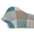 Kép 4/9 - Szék patchwork poliészter, fenyő 62x61x80,5 cm menta, világosbarna