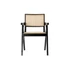Kép 6/7 - Szék szilfa, rattan 56,5x60x86 cm fekete, natúr