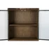 Kép 6/8 - Szekrény fa, üveg, fém 70x34,5x160 cm natúr, fekete