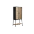 Kép 2/8 - Szekrény rattan, fém 65x35x130,5 cm fekete, natúr
