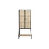 Kép 6/8 - Szekrény rattan, fém 65x35x130,5 cm fekete, natúr