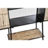 Kép 8/8 - Szekrény rattan, fém 65x35x130,5 cm fekete, natúr