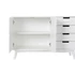 Kép 7/8 - Tálalószekrény császárfa, mdf 100x35x65,5 cm fehér, sötétszürke