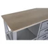 Kép 3/8 - Tálalószekrény császárfa, mdf 132x40x84,5 cm szürke, natúr