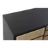 Kép 3/7 - Tálalószekrény császárfa, mdf, rattan 80x38x50 cm fekete, natúr