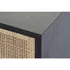 Kép 4/7 - Tálalószekrény császárfa, mdf, rattan 80x38x50 cm fekete, natúr