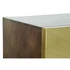 Kép 4/11 - Tálalószekrény fa, fém 120x45x75 cm arany, sötétbarna
