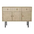 Kép 6/8 - Tálalószekrény lucfenyő, mdf, fém 120x35x86 cm natúr, fekete