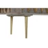 Kép 10/10 - Tálalószekrény mangófa, fém 122x40x85 cm arany