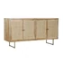 Kép 2/9 - Tálalószekrény mangófa, rattan 150x40x77 cm natúr