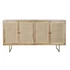 Kép 8/9 - Tálalószekrény mangófa, rattan 150x40x77 cm natúr