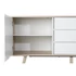 Kép 9/11 - Tálalószekrény mdf, fém 170x45x76 cm fehér, natúr