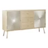 Kép 2/10 - Tálalószekrény mdf, lucfenyő, fém 150x38x85 cm natúr, arany