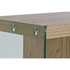 Kép 4/9 - Tálalószekrény üveg, mdf 160x45x80 cm világosbarna, átlátszó
