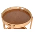 Kép 3/5 - Tároló polcokkal kerekes bambusz, inox 43,6x43,6x90,5 cm natúr
