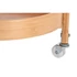 Kép 4/5 - Tároló polcokkal kerekes bambusz, inox 43,6x43,6x90,5 cm natúr