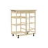 Kép 2/7 - Tároló rekeszekkel kerekes fenyő, mdf, fém 67x37x76 cm natúr, fehér