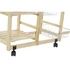 Kép 5/7 - Tároló rekeszekkel kerekes fenyő, mdf, fém 67x37x76 cm natúr, fehér