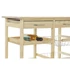 Kép 6/7 - Tároló rekeszekkel kerekes fenyő, mdf, fém 67x37x76 cm natúr, fehér