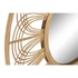 Kép 3/4 - Tükör rattan, üveg 80x2x80 cm barna