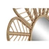 Kép 3/4 - Tükör virág rattan, üveg 69x2x60 cm barna