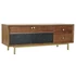 Kép 2/8 - Tv-s szekrény akácfa 130x42x49 cm barna, fekete