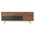 Kép 8/8 - Tv-s szekrény akácfa 130x42x49 cm barna, fekete