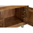 Kép 6/9 - Tv-s szekrény akácfa 145x42x61 cm barna, fekete