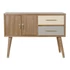 Kép 7/7 - Tv-s szekrény császárfa, fém 90x34x66,5 cm színes