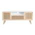 Kép 8/9 - Tv-s szekrény császárfa, rattan 120x30x50 cm fehér, natúr