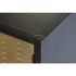 Kép 4/8 - Tv-s szekrény fa, fém 120x37x50 cm fekete, arany