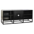 Kép 8/8 - Tv-s szekrény fa, fém 120x37x50 cm fekete, arany