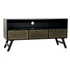 Kép 2/6 - Tv-s szekrény fém 125x41x62 cm fekete, arany