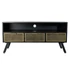 Kép 6/6 - Tv-s szekrény fém 125x41x62 cm fekete, arany