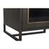 Kép 4/9 - Tv-s szekrény fém, üveg 150x45x50 cm fekete, arany