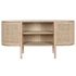 Kép 9/10 - Tv-s szekrény gumifa, rattan 120x43,5x60 cm natúr